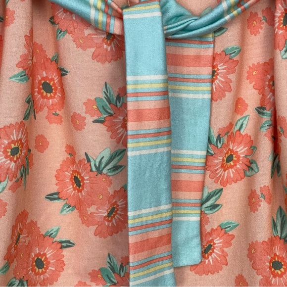 Matilda Jane Robe Girls Small (4-6) Pockets | Hood | Peach & Mint Green EUC - Picture 4 of 12